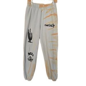 Coachella Music Festival 2022 Tie Dye Joggers M Blue & Orange Authentic Official